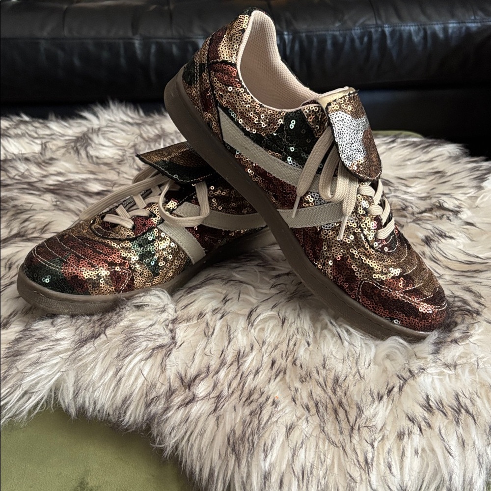 Fall Colored Sequin Steve Madden Shoes 11 EUC